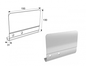 DOORHAN SPV-PT11L Соединительная пластина 130мм для вертикальных направляющих левая для подъёмных секционных ворот